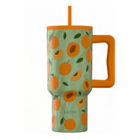 Estia Straw Tumbler XL Peach Garden 900ml