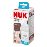 Nuk Perfect Match Γυάλινο Μπιμπερό 0m+ 120ml