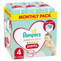 Pampers Monthly Pack Premium Care Pants No. 4 (9-15 kg) 114 τεμάχια