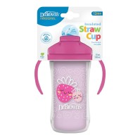 Dr. Browns Insulated Straw Cup 12m+ Pink 300ml