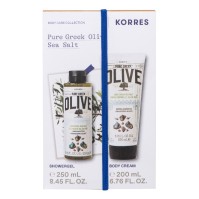 Korres Pure Greek Olive Sea Salt Shower Gel 250ml & Body Cream 200ml