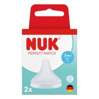 Nuk Perfect Match Silicone Nipple 3m+ Medium 2 τεμάχια