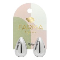 Farma Bijoux Earrings Silver Drops 22mm