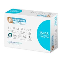Alfashield Αποστειρωμένες Γάζες 15x15cm 12 τεμάχια