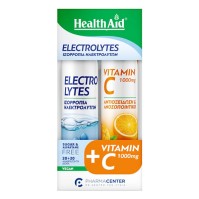 Health Aid Electrolytes γεύση Φράουλα 20 αναβράζοντα δισκία & Vitamin C 1000mg γεύση Πορτοκάλι 20 αναβράζοντα δισκία