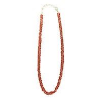 Farma Bijoux Υποαλλεγικό Κολιέ με Κόκκινα Κοράλλια 43/48cm