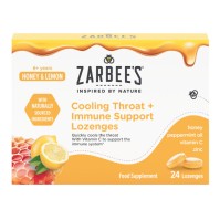 Zarbees Throat and Immune Support Lozenges γεύση Μέλι-Λεμόνι 24 παστίλιες