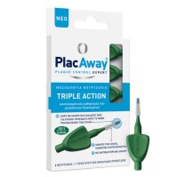 PlacAway Triple Action Interdental Brush ISO 5 0.8mm Green 6 τεμάχια
