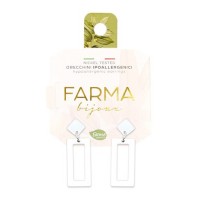 Farma Bijoux Υποαλλεγικά Σκουλαρίκια Κρεμαστοί Ακρυλικοί Περλέ Καθρέπτες 27mm