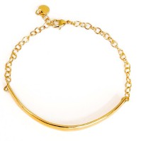 Farma Bijoux Υποαλλεργικό Βραχιόλι Επιχρυσωμένο Bangle 16cm
