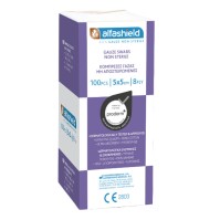 Alfashield Alfa Gauze Swabs Non Sterile 8ply 5x5cm 100 τεμάχια