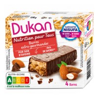 Dukan Oat Bars with Dark Chocolate Coating and Bitter Almond Flavor 4 τεμάχια