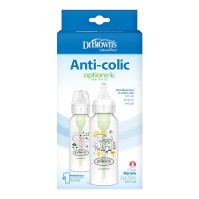 Dr. Browns Anti-Colic Options+ Plastic Baby Bottle Narrow Τράγος-Σκιουράκι 2x250ml