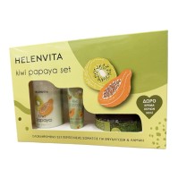 Helenvita Kiwi Papaya Body Milk 300ml & Body Scrub 250ml & Hand Cream 30ml