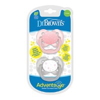 Dr. Browns Advantage Πιπίλα Σιλικόνης 0-6m 2 τεμάχια