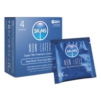 Skins Non-Latex Super Thin Condoms 4 τεμάχια
