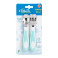 Dr. Browns Σετ Πηρούνι και Κουτάλι Μεταλλικά Βεραμάν 2 τεμάχια