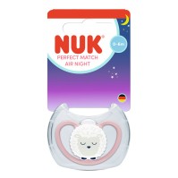 Nuk Perfect Match Air Night Silicone Soother 0-6m Sheep 1 τεμάχιο