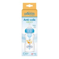 Dr. Browns Anti-Colic Options+ Plastic Baby Bottle Wide Blue 270ml