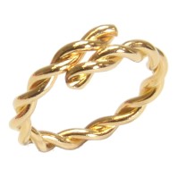 Farma Bijoux Υποαλλεργικό Δαχτυλίδι Χρυσό Σπιράλ