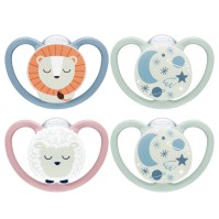 Nuk Space Night Silicone Soother 6-18m Διάφορα Σχέδια 2 τεμάχια