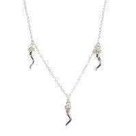 Farma Bijoux Necklace Silver Chain with Lucky Horns