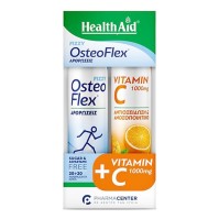 Health Aid Osteoflex Fizzy γεύση Λεμόνι 20 αναβράζοντα δισκία & Vitamin C 1000mg γεύση Πορτοκάλι 20 αναβράζοντα δισκία