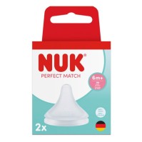 Nuk Perfect Match Silicone Nipple 6m+ Flow Control 2 τεμάχια