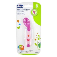Chicco Babys First Spoon 8m+ Pink 1 τεμάχιο