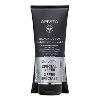 Apivita Black Detox Cleansing Jelly for Face and Eyes 2x150ml