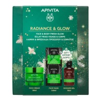 Apivita Bee Radiant Cream Rich Texture 50ml & Face Mask Aloe 2x8ml & Tonic Mountain Tea Shower Gel 75ml