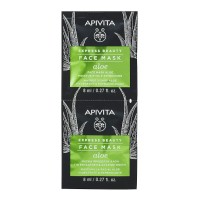 Apivita Express Beauty Moisturizing and Refreshing Face Mask Aloe 2x8ml