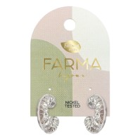 Farma Bijoux Earrings Little Hammered Hoops 15mm