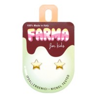 Farma Bijoux Earrings Golden Stars 6mm