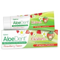 Optima Aloe Dent Strawberry Childrens Toothpaste 50ml
