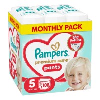 Pampers Monthly Pack Premium Care Pants No. 5 (11-17 kg) 108 τεμάχια