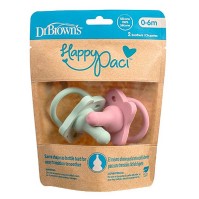 Dr. Browns Silicone Soother 0-6m Pink-Green 2 τεμάχια