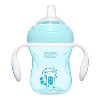 Chicco Transition Cup 4m+ Blue Racoon 200ml