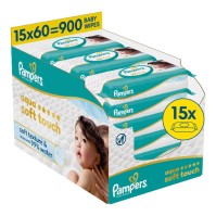 Pampers Aqua Soft Touch Wipes 900 τεμάχια