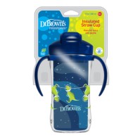 Dr. Browns Κύπελλο Θερμός με Καλαμάκι Μπλε 300ml