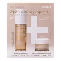 Korres White Pine Deep Wrinkle Plumping and Age Spot Concentrate Serum 30ml & Restorative Overnight Facial Cream 15ml