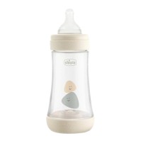 Chicco Perfect 5 Plastic Baby Bottle 2m+ Grey 240ml