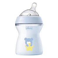 Chicco Natural Feeling Plastic Baby Bottle 2m+ Blue 250ml