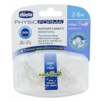 Chicco Physioforma Mini Soft Night Πιπίλα Σιλικόνης Νυκτός 2-6m 2 τεμάχια