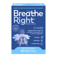 Breathe Right Clear Medium 10 ρινικές ταινίες