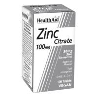 Health Aid Zinc Citrate 100mg 100 ταμπλέτες