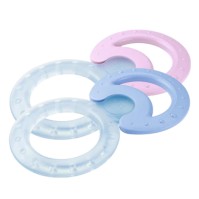 Nuk Cool Teething Ring Set 3m+ Blue or Pink 1 τεμάχιο