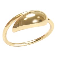 Farma Bijoux Υποαλλεργικό Δαχτυλίδι Χρυσό Δάκρυ