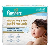 Pampers Aqua Soft Touch Wipes 144 τεμάχια