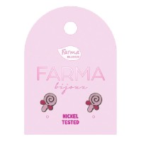 Farma Bijoux Earrings for Kids Lollipop 7mm